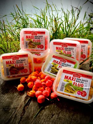 🆕👉 NOVINKA od @chytil_cz 👈🆕 Rohlíkový boilies MAXI FLUO 20mm - 65g - různé příchutě Tradiční rohlíkový boilies v průměru...